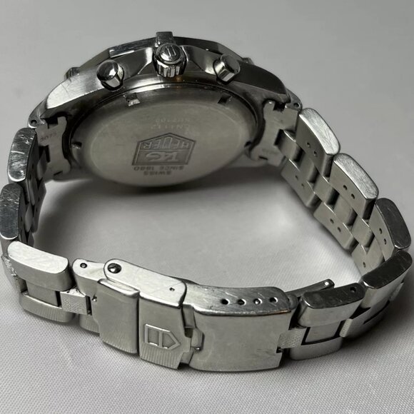 TAG HEUER CN1112 Chronograph Blue Dial Quartz Men's Date 39mm Steel 200M Watch - Picture 3 of 8